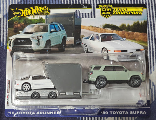 Hot Wheels Car Culture Team Transport '18 Toyota 4runner / '89 Toyota Supra